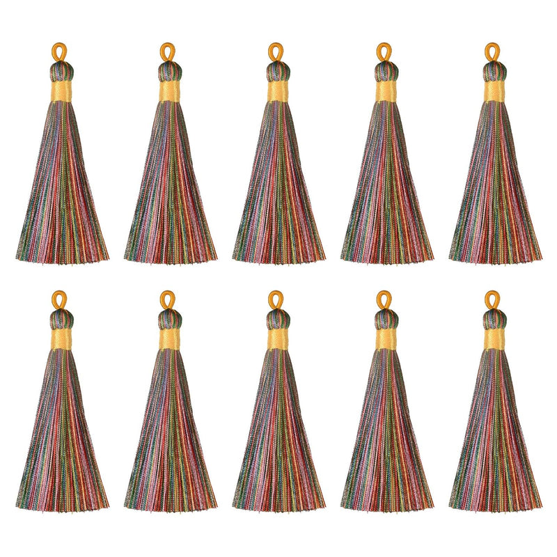 Bookmark Tassels - 20Pcs 3.66" Silky Soft Mini Tassel With Loops For Keychain