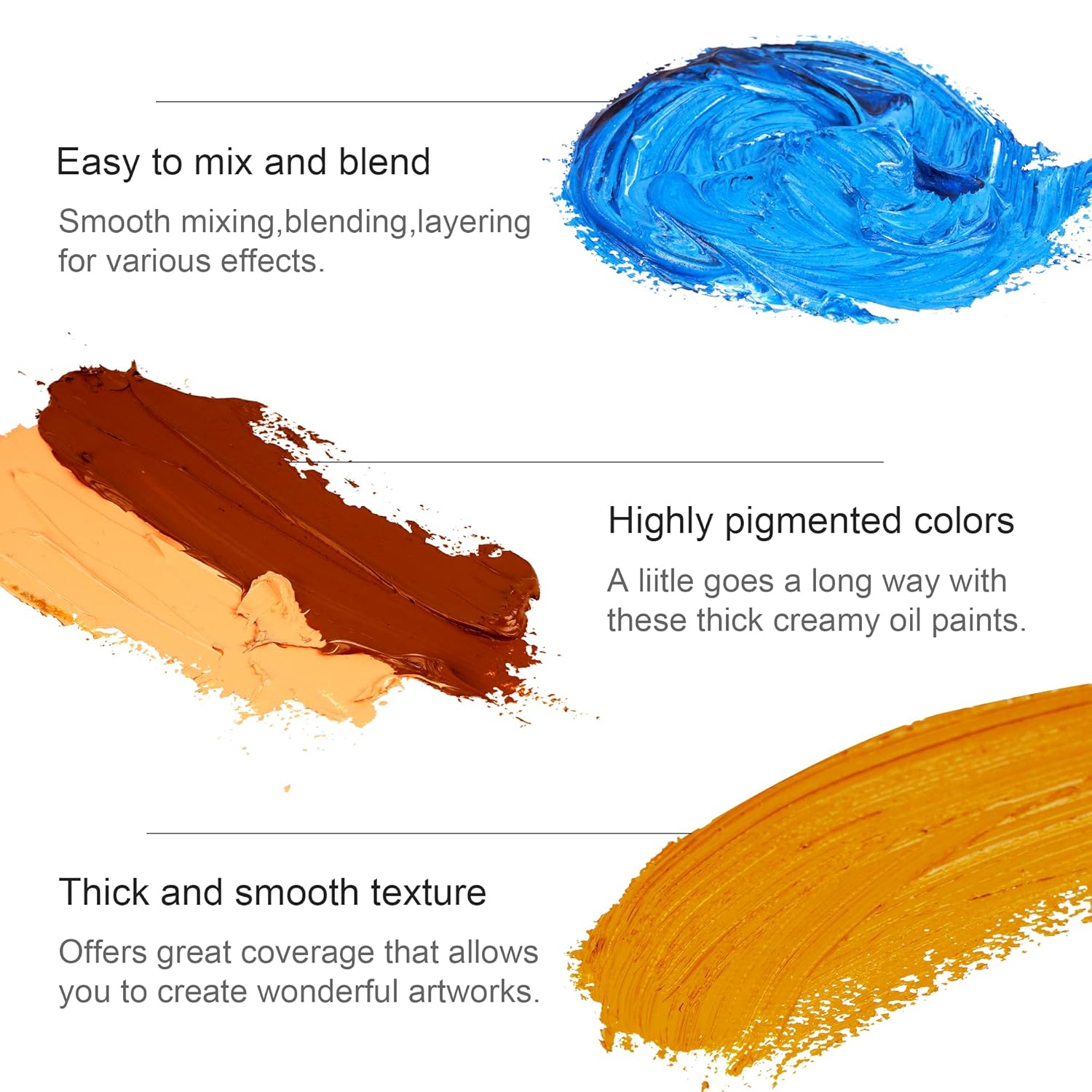 PHOENIX Oil Paint Set - 24x12ml/0.4 Fl Oz Tubes, Non-toxic Oil Based Paints for Canvas Crafts, Oil Painting Supplies for Artists, Adults & Beginners