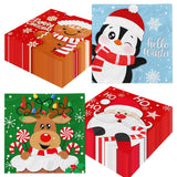 60Pcs Christmas Napkins Paper Red And Green Napkins Winter Paper Napkins With Santa Claus Reindeer Gingerbread Snowflakes Xmas Napkin Holiday Napkin For Party Birthday Dinner Kitchen Bathroom