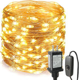 99FT 300 LED Fairy String Lights Plug In Warm White Copper Wire Twinkle Lights for Indoor Outdoor Bedroom Patio Yard Wedding Party Christmas Tree Decoration