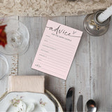 Bridal Shower Games, Advice For The Happy Couple, 25Pcs Minimalist Blush Pink Bridal Game Cards, Wedding Shower Games For Guests, Engagement Bachelorette Party Supplies