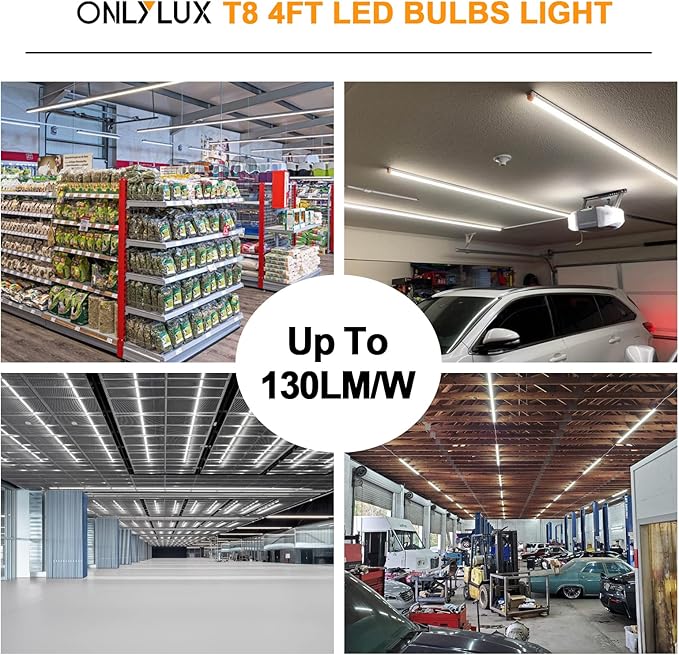 24 Pack 4FT LED T8 T10 T12 Tube Lights 28W 4000LM 5000K Dual End Ballast Bypass Bulbs