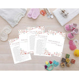 Wildflower Baby Shower Games, Floral Who Knows Mommy Best Game For 30 Guests With Game Cards, Gender Reveal, Baby Shower Supplies & Decorations (Dv30)