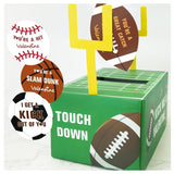 Valentines Boxes For Kids - Football Valentine Boxes With 24 Valentine Cards For Classroom Exchange Boys Girls School Class Party Favors(1 Mailbox, 24 Valentine Cards)