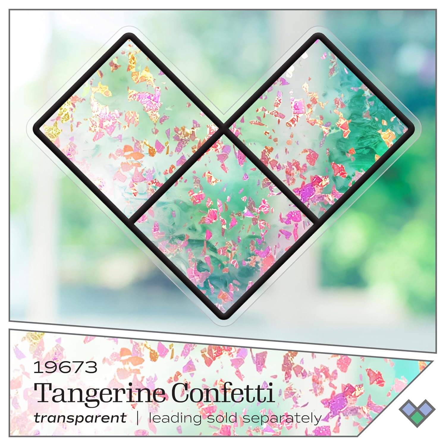 Gallery Glass Tangerine Confetti Stained Glass Glitter Finish Paint, Perfect for Easy to Apply DIY Arts and Crafts, 19673