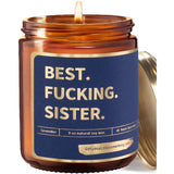 Best Sister Birthday Gifts From Sisters Or Brothers - Funny Birthday Candle For Women - Unique Present Idea For Her From Brother For Big Sis For Christmas, Mother'S Day - Lavender Vanilla Candle, 9Oz