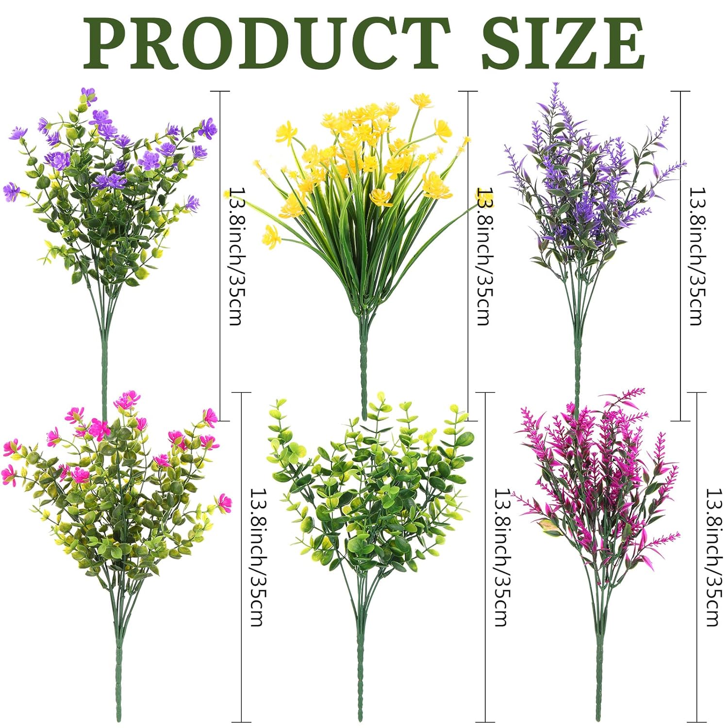 24 Bundles Artificial Fall Flowers For Outdoor Fake Autumn Flower Plants Boxwood Faux Plastic Shrubs Plants For Patio Porch Garden Hanging Vase Pots Home Decor (Classic Style)