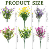 24 Bundles Artificial Fall Flowers For Outdoor Fake Autumn Flower Plants Boxwood Faux Plastic Shrubs Plants For Patio Porch Garden Hanging Vase Pots Home Decor (Classic Style)