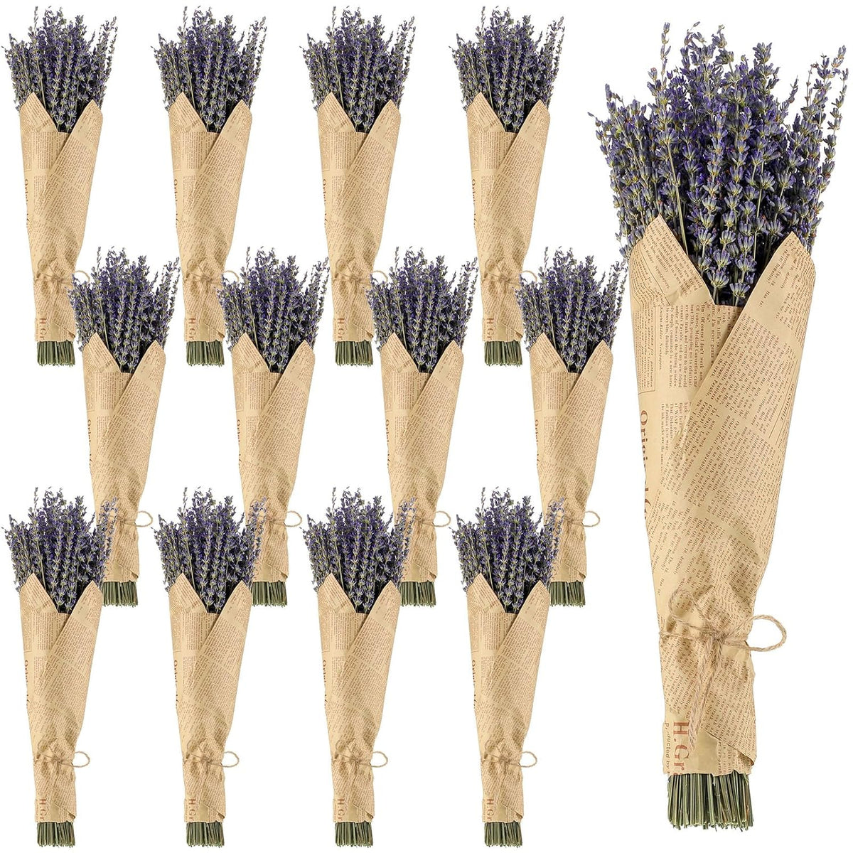 12 Pack Total 2280 Stems Dried Lavender Bundle Bulk Organic Lavender Flowers Decor Natural Dried Purple Flowers Bunches For Bathroom Shower Diy Arrangements Wedding Home Party Decorations