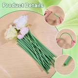100Pcs Green Tubing Roll Flower Tubes Floral Bouquets Accessories Florist Bundling Wire Stem For Bundling Artificial Flower Making