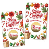 Christmas Party Scratch Off Game Cards, 50Pcs Merry Christmas Scratch To Win Cards, Ice Breaker Game For Families Friends Group Activity, Holiday Birthday Party Supplies(3.5X2.1 Inches)-A06