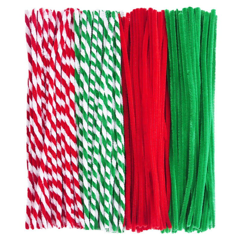 400 Pieces Christmas Pipe Cleaners Chenille Stems For Diy Art Crafts Decoratio