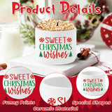 Candy Dish Cauldron, Christmas Mini Ceramic Candies Bowl Tiered Tray Decor, Snack Serving Bowl Table Wishes Accents For Themed Party Birthday Home Kitchen Events Gifts (Sweet Wishes)