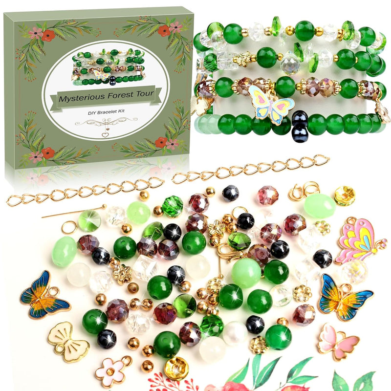 Misty Forest Series Beads For Jewelry Making Kit - Includes Chains, Ju