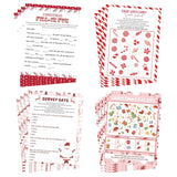 Christmas Party Games For Large Groups Class 25 Players Family Holiday Game Cards 4 Design, Eye Spy, Survey Says, Guess Which Candy, Fill In Fun, Answer Cards Funny Xmas Party Activities