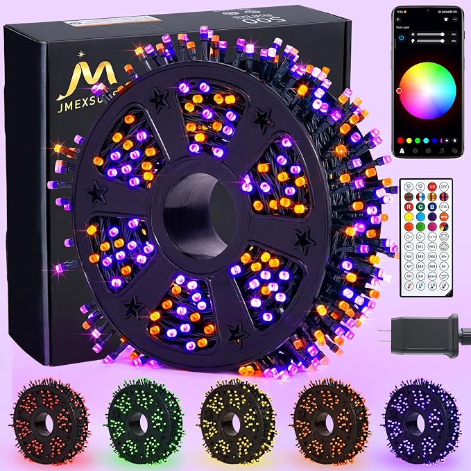 500 LED Smart Color Changing Halloween Lights RGB String Lights App Controlled Holiday Decor