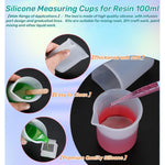Electric Resin Mixer,Silicone Measurings Cups For Resin Epoxy Mixer For Minimizing Bubbles, Epoxy Resin Mixer, Resin Stirrer For Resin, Silicone Mixing,Diy Crafts Tumbler (Black)