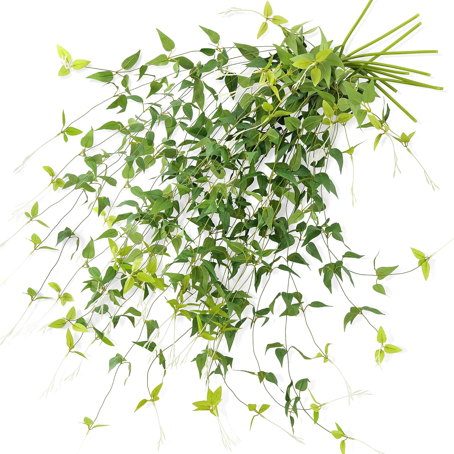 FiveSeasonStuff Versatile Decor Delight: Lush 28ft 10-Vine Set of Elegant Artificial Silk Clematis Leaves for Any Occasion or Event