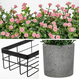 Baby'S Breath Artificial Flowers Table Centerpiece Decoration Potted Artificial Babys Breath Small Fake Plants For Shelf Desk Home Decor Fake Pink Babys Breath Flower With Vase