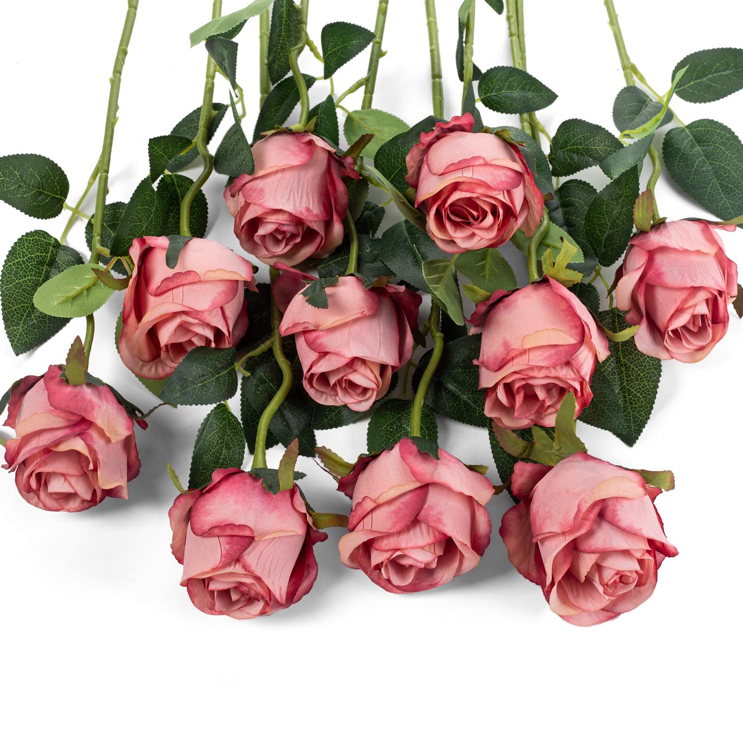 Exoment Silk Rose Flower Artificial Roses With Long Stems For Diy Wedding Bouquets Centerpieces Bridal Shower Party Home Decor1
