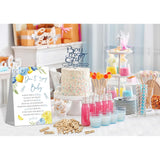Blue Flora Lemon Baby Shower Decorations - Dont Say Baby Baby Shower Game, 1 Sign And 50 Mini Wooden Clothespins, Funny Gender Reveal Games For Lemon Party Activities Supplies, 50 Guests