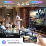 Full HD WiFi Bluetooth Projector w/ DVD, 12000LM, 1080P, 250" Compatible