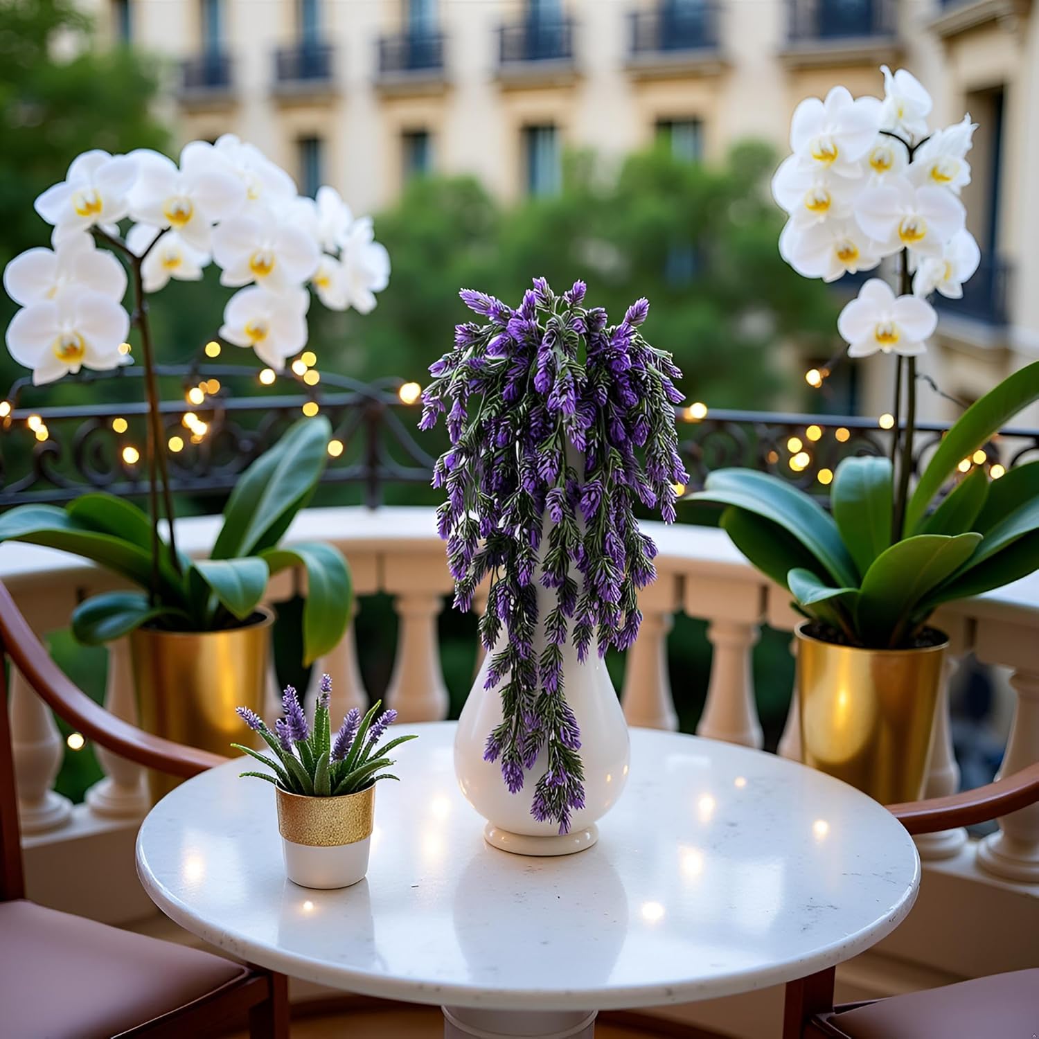 3 Pcs Artificial Hanging Plants Hops Purple Plastic Vines Hops Flowers Purple Garland Fake Hanging Vines Uv Resistant For Home Wall Garden Balcony Wedding Party Decoration(Purple)