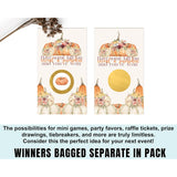 Harvesting Pumpkin Scratch Off Cards 30 Pack - Fun Halloween Decor And Baby Shower Games - Gender Reveal, Rustic Wedding, Fall Bridal Shower, Prize Drawings