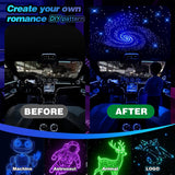 Starlight Headliner Kit - 500Pcs 0.03In 9.8Ft Fiber Optic Star Lights For Car With 16W Rgbw, Twinkle & Music Sync, App/Remote Control For Car Roof/Bedroom Ceiling