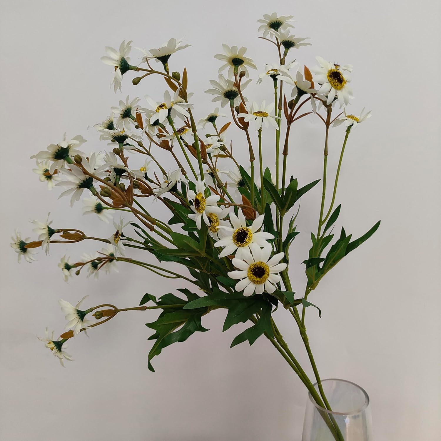 23'' White Daisy Artificial Flowers,Artificial White Daisies,6 Bouquets Fake Daisies Flowers,Faux Daisies For Home Table Centerpieces Arrangement Decoration (6, White)