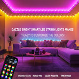Smart Color Changing Halloween Lights, 66Ft 200 Led Rgb String Lights With Remote & App Controlled, Christmas Decoration