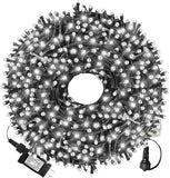 105FT 300 LED Cool White Christmas String Lights Plug In 8 Modes UL Certified Connectable Fairy Lights for Outdoor Indoor Holiday Decor