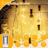 4 Pack Battery Operated Fairy Lights 80FT 240 LED Warm White String Lights with Remote Timer 8 Modes Waterproof for Bedroom Wedding Decor