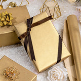 Shimmer Gold Wrapping Paper Jumbo Roll, Champagne Matte Wrapping Paper For Gifts, Solid Color Pearly-Lustre Gift Wrap Paper For Wedding Birthday Baby Shower Christmas(30 Inch X 33 Feet)