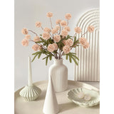 6Pcs Warm Beige Faux Silk Mums Artificial Flowers, Bulk Fake Mini Chrysanthemums With Stems For Diy Bouquet Centerpieces Wedding Decor, Beige Neutral Floral Arrangements, Pom Pom Kiku Flower