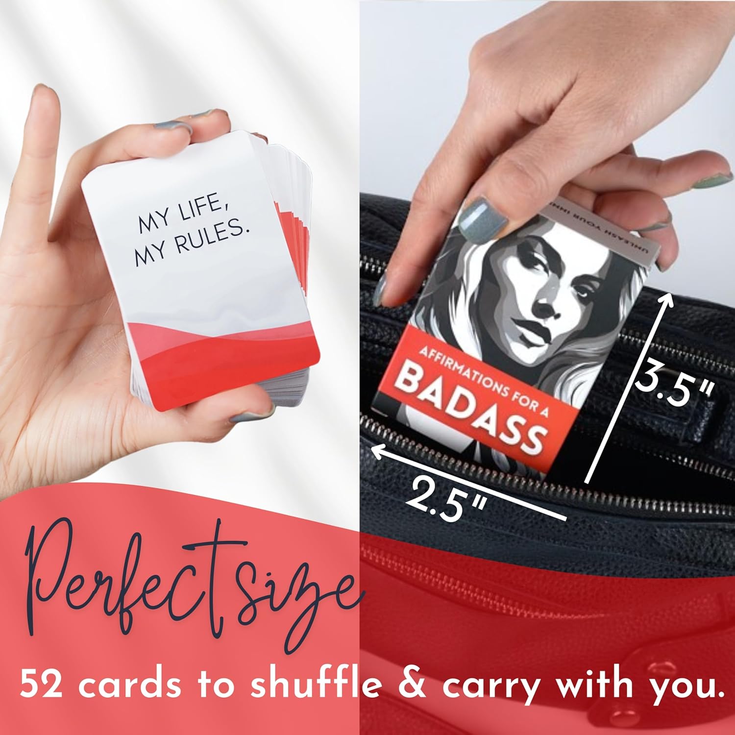 Badass Affirmation Cards For Women - 52 Daily Motivational And Inspirational Cards For Women