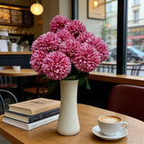 Large Artificial Kiku Flowers, Artificial Chrysanthemum Ball?18 Heads Silk Mums Stems, 15.5 Inch, Indoor Floral Arrangement For Home Decor, Living Room, Vase Centerpiece (Mauve)