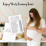 30 Guess Who Game Cards For Baby Shower Game & Activity - Mommy Or Daddy Minimalism Double-Sided Fill In Style Game Cards, Gender Reveal Game - Baby Shower Party Favors & Decorations -A02