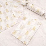 100 Sheets Golden Thank You Tissue Paper For Gift Bags,20X14 Inch Gift Wrapping Paper For Bridal Shower Birthday (White)