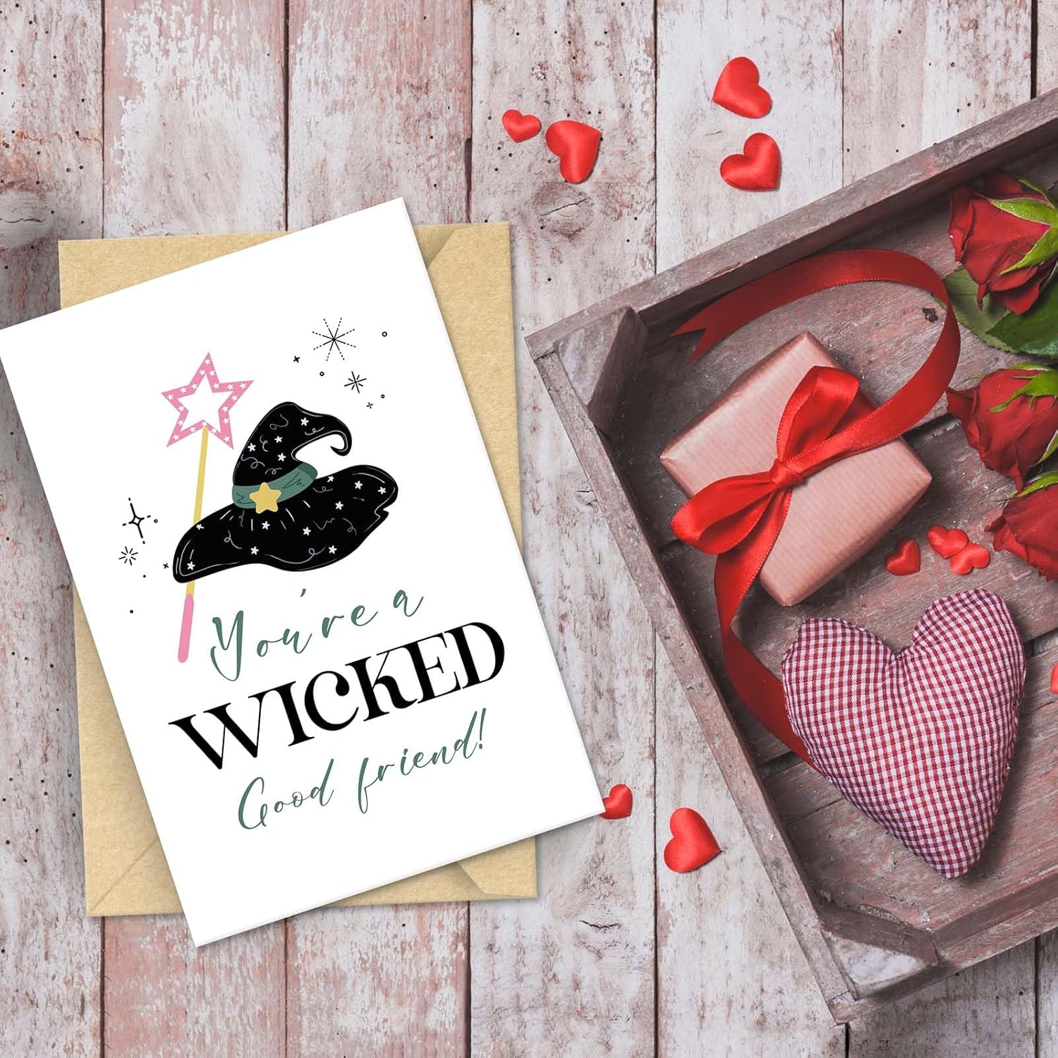 24 Pack Witchy Valentine'S Day Cards For Girls Boys, 6 Designs Wicked Valentines Cards With Envelopes, Magical Galentine'S Day Gift For Best Friends, 4X6In