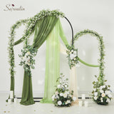 2Pcs 5.9 Ft Babys Breath Garland, 162 Branches White Artificial Baby Breath Flower Vines, Faux Garland Gypsophila Hanging Flower Vines For Wedding Arch Party Table Home Wall Decor