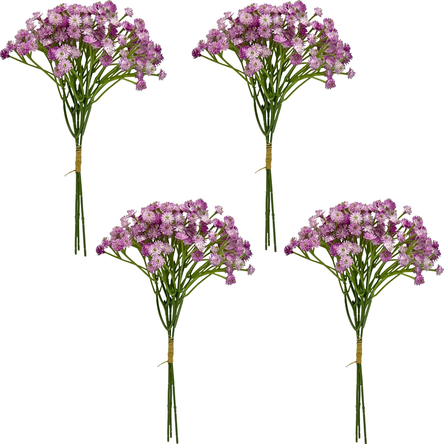 Babys Breath Artificial Flowers 12Pcs, Fake Babies Breath Bouquets Gypsophila Real Touch Purple Faux Flowers For Wedding Floral Arrangement Home Decor