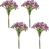 Babys Breath Artificial Flowers 12Pcs, Fake Babies Breath Bouquets Gypsophila Real Touch Purple Faux Flowers For Wedding Floral Arrangement Home Decor