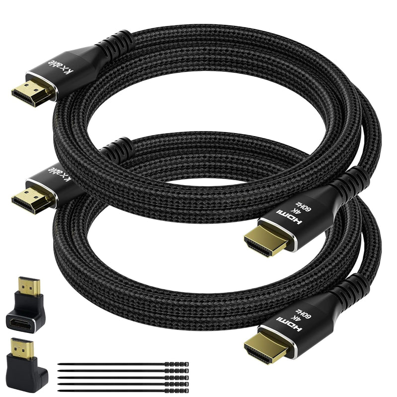 4K Hdmi Cable 35 Feet (2 Pack), Ultra Hd Hdmi 2.0 Cable, Nylon Braided & Gold