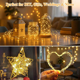 12 Pack Warm White Fairy Lights Battery Operated 7FT 20 LED Silver Wire String Lights Waterproof Firefly Lights for Mason Jars Wedding Party Bedroom DIY Decor
