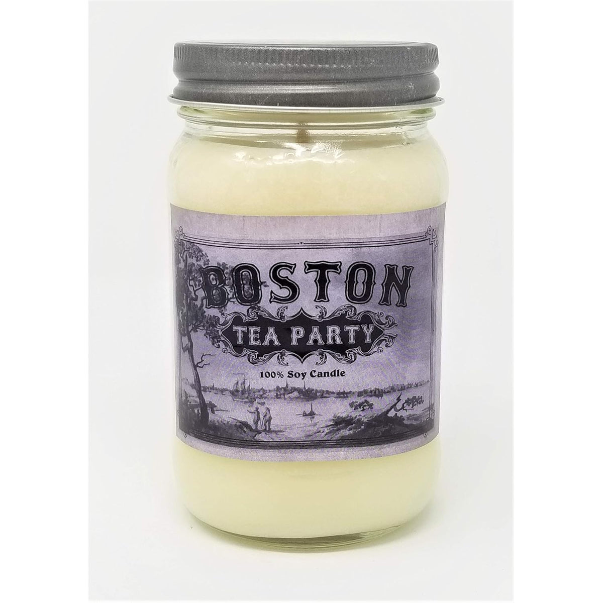 Iced Tea & Lemon Candle ~ Boston Tea Party Soy Candle By (16Oz Mason Jar, White)