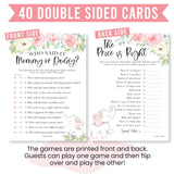 40 Elephant Baby Shower Games For Girl-Baby Shower Bingo Game Girl, Guess Who Mommy Or Daddy Baby Shower Game, The Price Is Right Baby Shower Game, Funny Baby Shower Games Dad Jokes