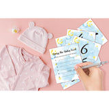 Baby Shower Game Set, Find The Baby Food Party Games(1 Standing Sign + 20 Answer Cards + 6 Number Cards), Moon And Stars Shower Games, Sleepover Gender Reveal Party Favor(A06)