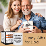 Gifts For Dad Bonus Stepdad Valentines Day, 10Oz Funny Dad Birthday Gifts From Daughter Son, Father Daddy New Dads Father In Law Best Dads Ever Present Sandalwood Scented Candle, Light When My Mom