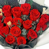 16 Piece Preserved Flower Rose Bouquet, Forever Flowers Romantic Long Lasting Gift For Delivery To Women,Valentine'S.Mother'S Day Gift(Red, 16 Rose)